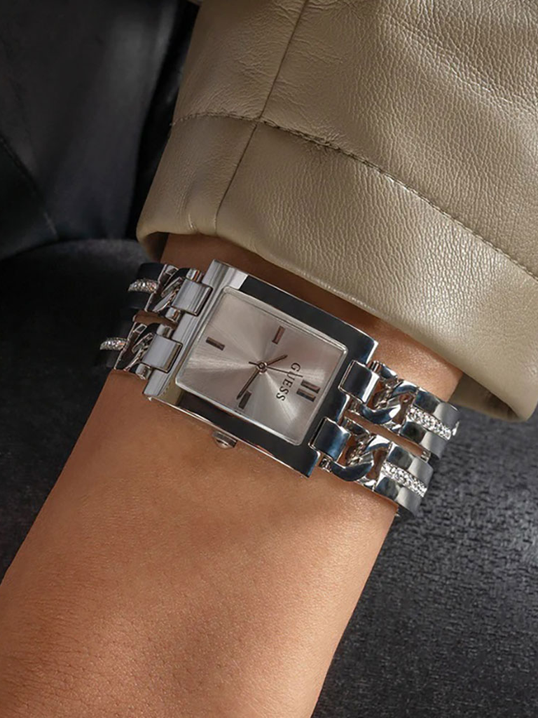 GUESS Ladies Silver Tone Analog Watch GW0668L1